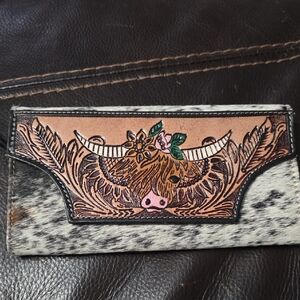 Myra Bag Brown and Black Cowhide Wallet